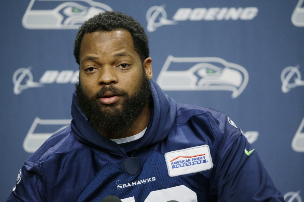 seattle-seahawks-defensive-end-michael-bennett-talks-to-reporters-tuesday-jan-10-2017-in-renton-wash-the-seahawks-will-play-the-atlanta-falcons-in-an-nfl-football-nfc-playoff-game-saturday-jan-14-2017-in-atlanta-org-xmi