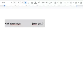 cara memperbaiki spasi yang jauh di word